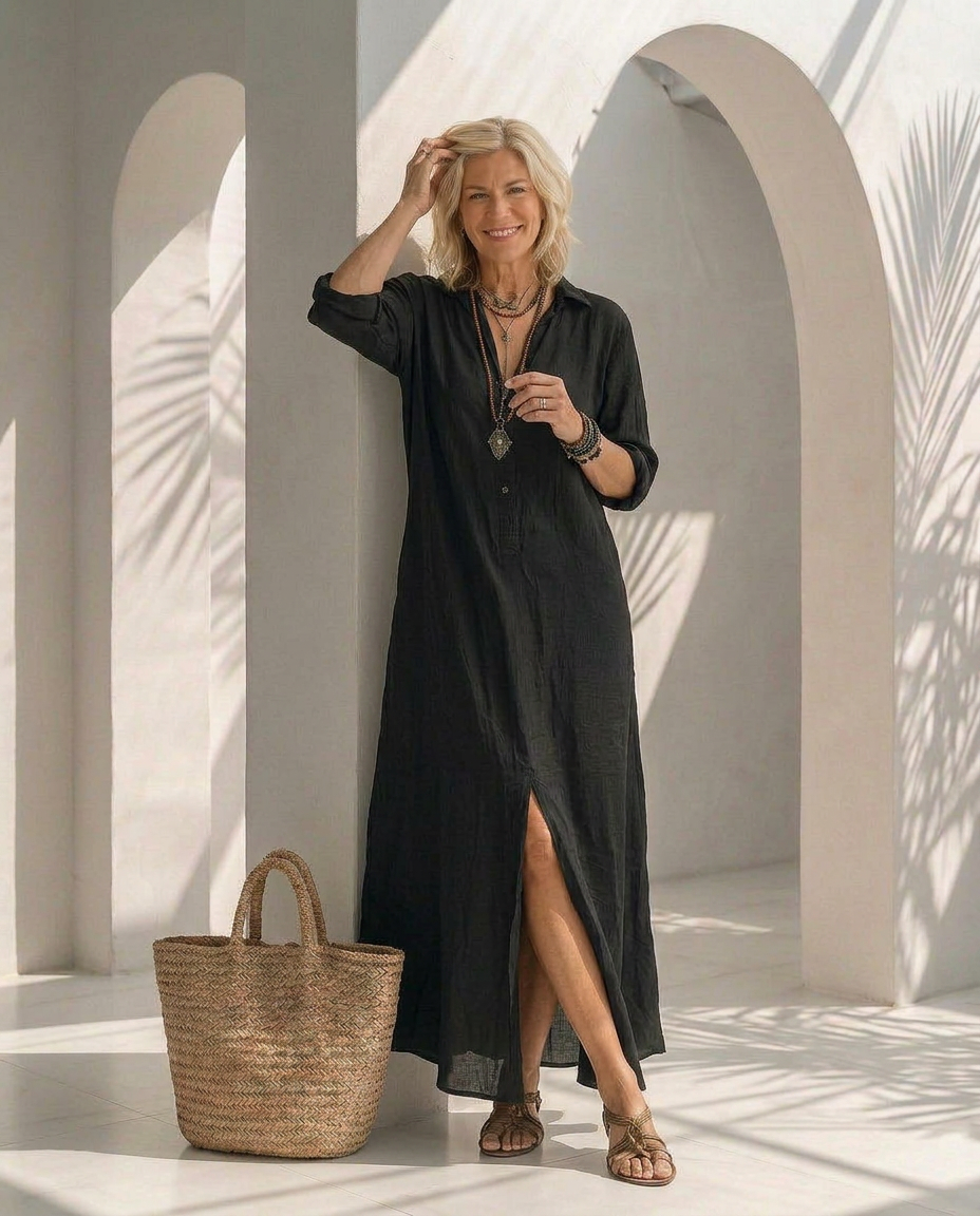 Willow · Vestido largo cómodo, con una silueta favorecedora, ideal para el día a día