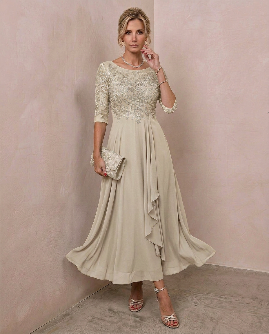 Dentelle · Vestido midi de encaje refinado