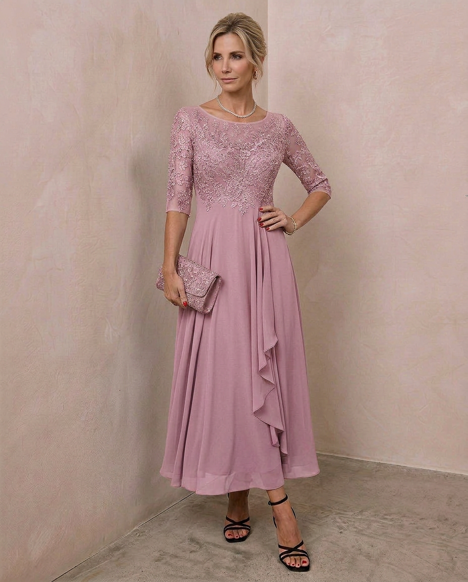 Dentelle · Vestido midi de encaje refinado