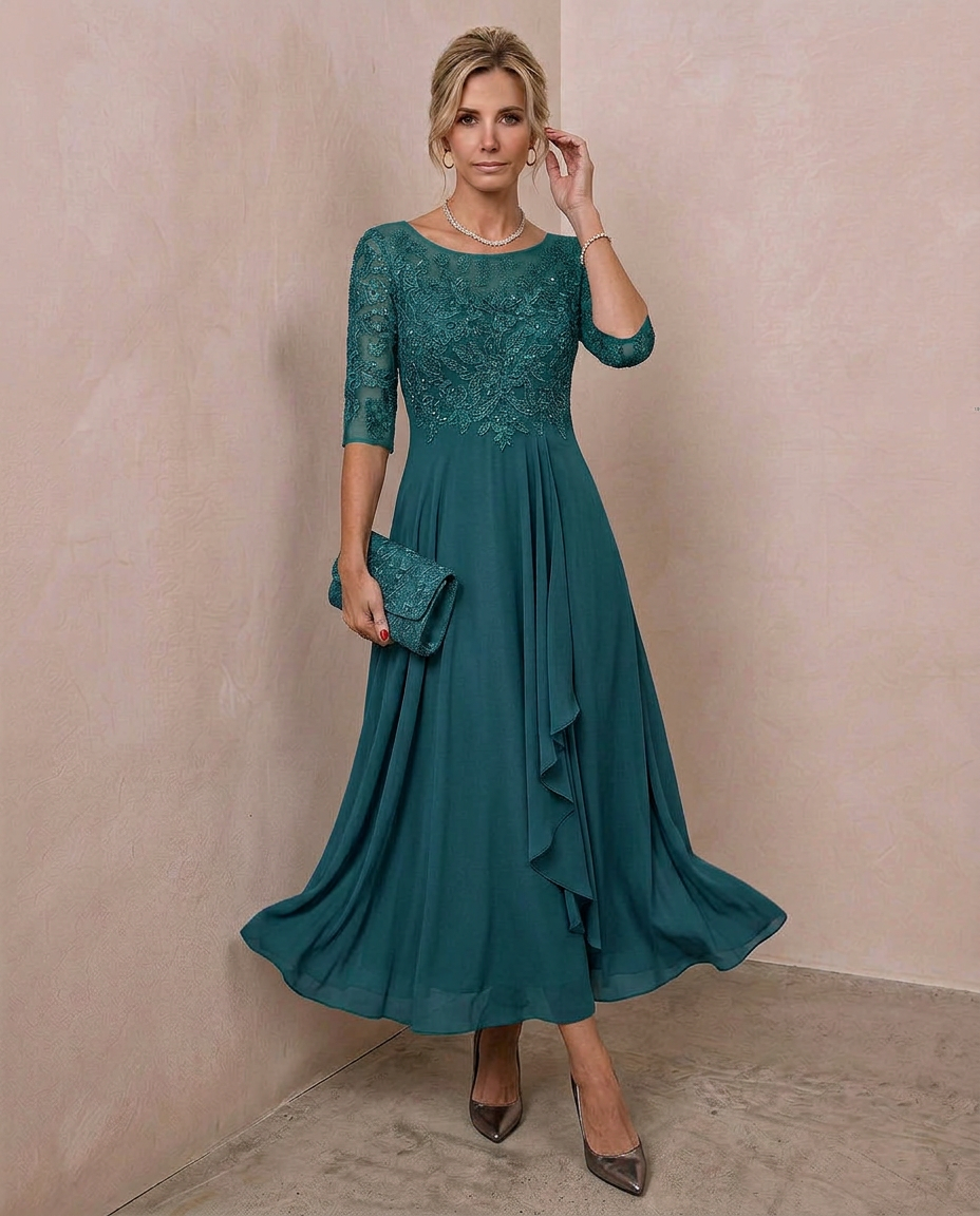 Dentelle · Vestido midi de encaje refinado