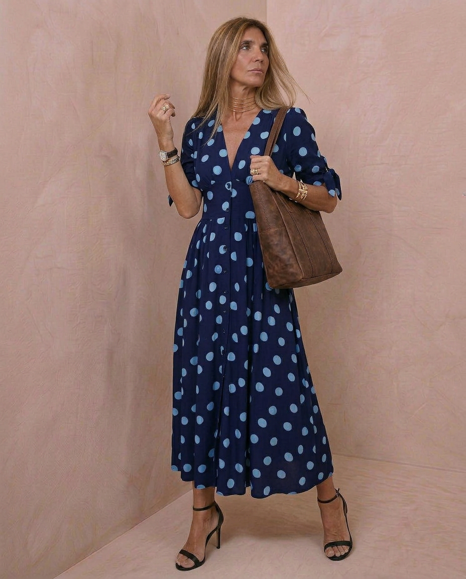 Azura · Vestido maxi de inspiración tropical