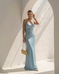 Aurelia · Vestido maxi drapeado