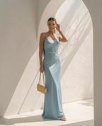 Aurelia · Vestido maxi drapeado