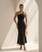 Elysia · Vestido largo satinado