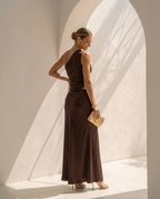 Élodie · Vestido largo de silueta refinada