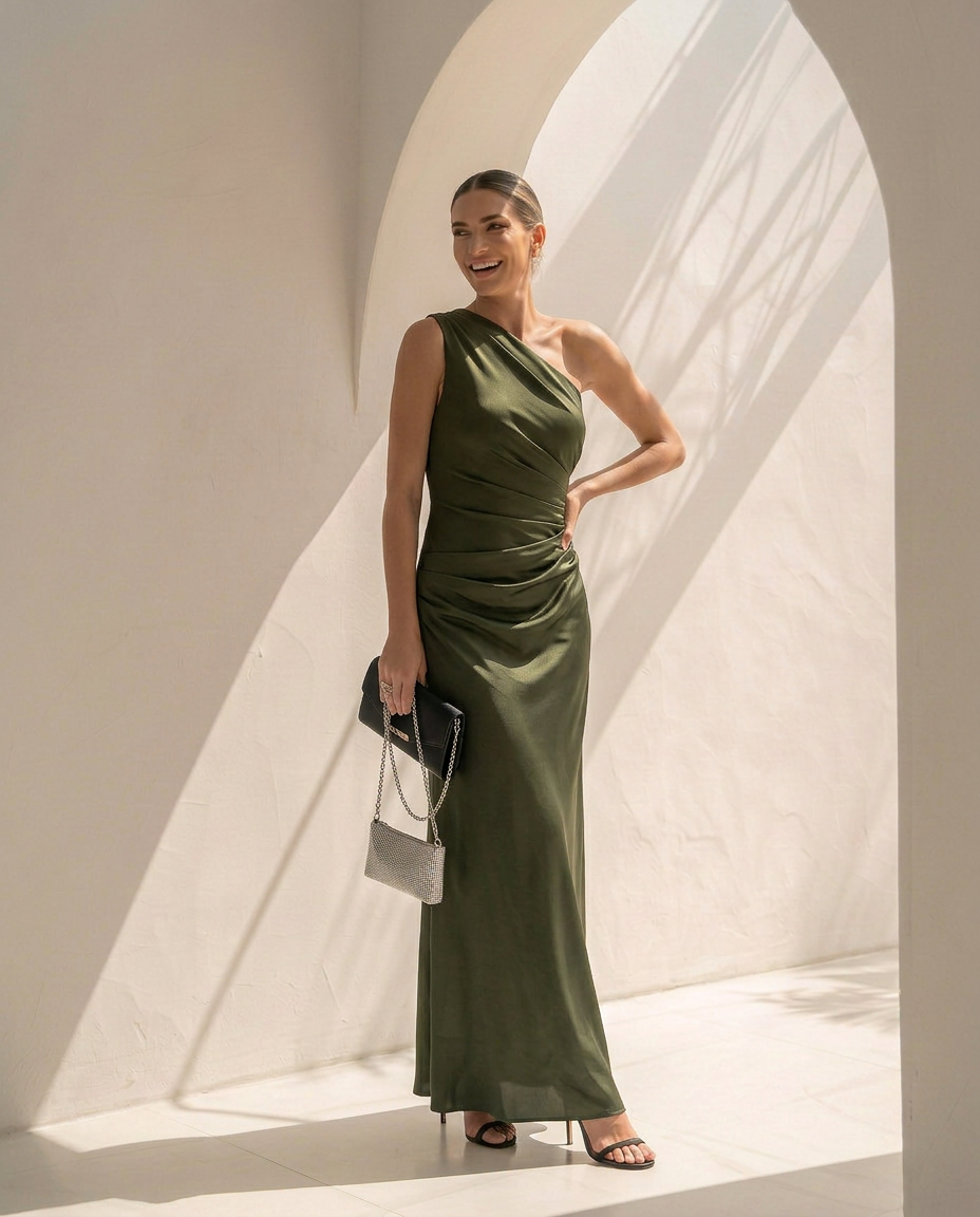 Élodie · Vestido largo de silueta refinada