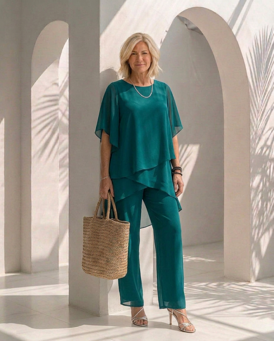 Elara · Conjunto Palazzo Fluid: comodidad y estilo elegantes