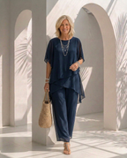 Elara · Conjunto Palazzo Fluid: comodidad y estilo elegantes