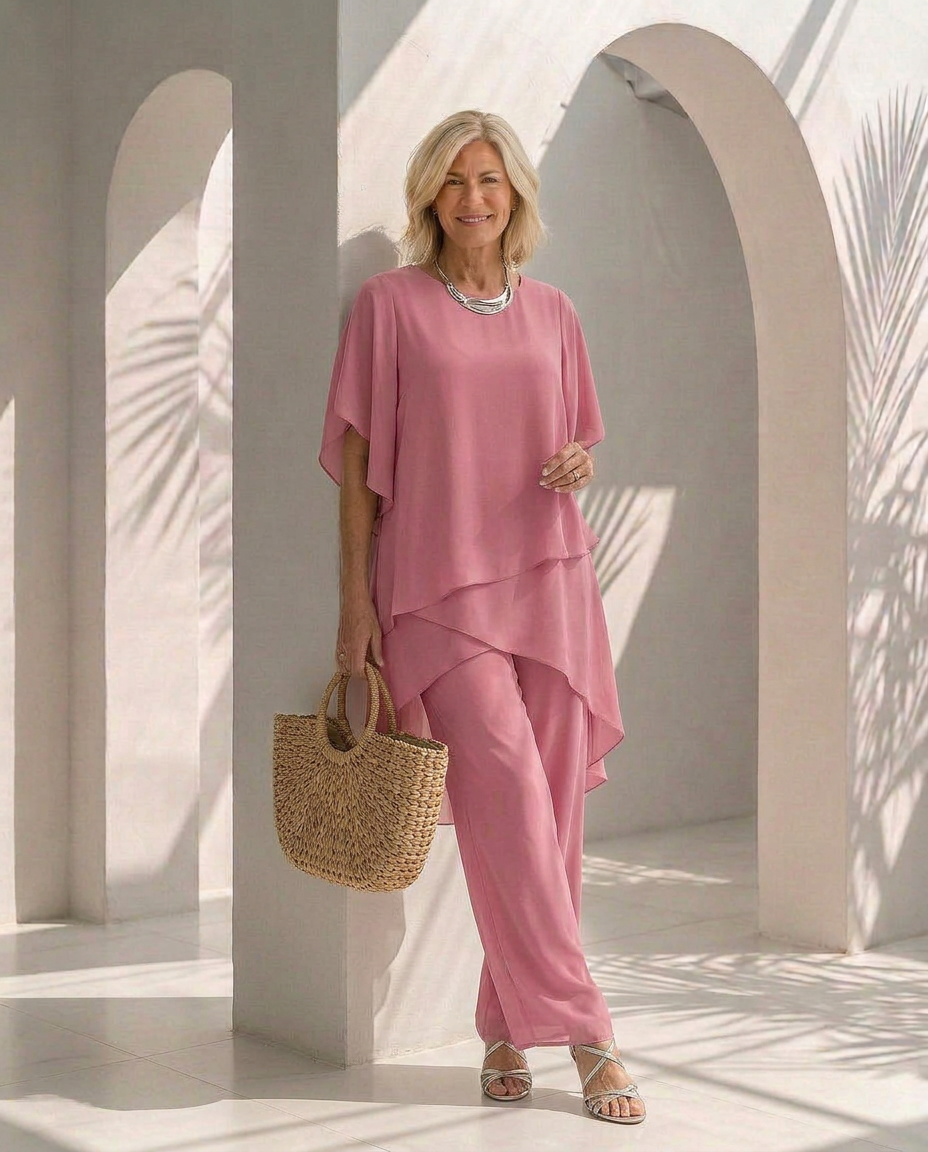 Elara · Conjunto Palazzo Fluid: comodidad y estilo elegantes