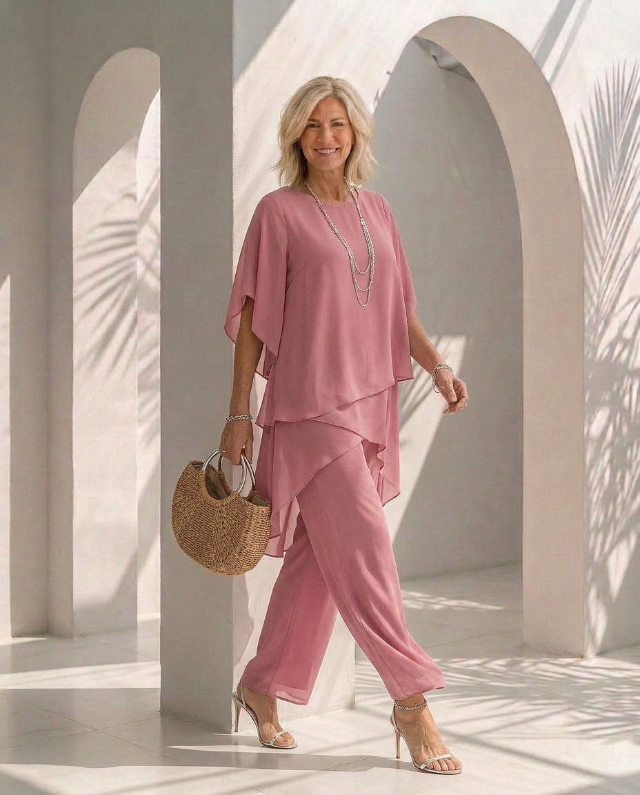 Elara · Conjunto Palazzo Fluid: comodidad y estilo elegantes