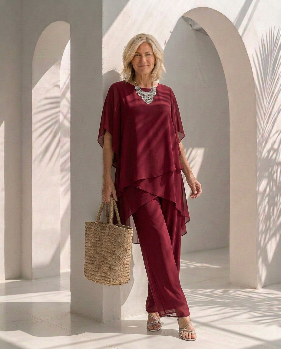 Elara · Conjunto Palazzo Fluid: comodidad y estilo elegantes