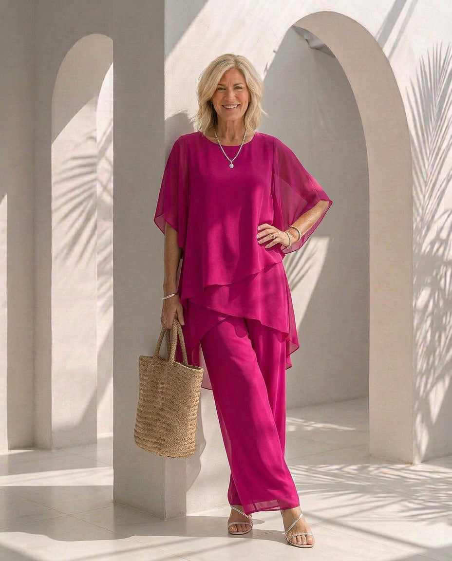 Elara · Conjunto Palazzo Fluid: comodidad y estilo elegantes