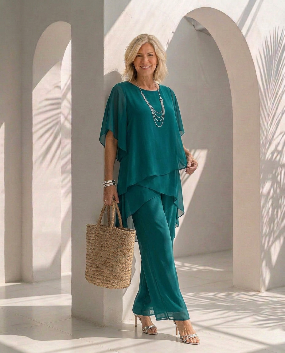 Elara · Conjunto Palazzo Fluid: comodidad y estilo elegantes