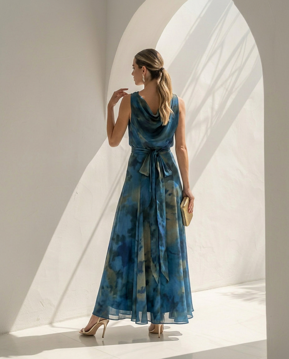 Néréide · Conjunto estampado de top y falda maxi