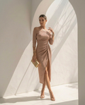 Évania · Vestido elegante con hombros descubiertos