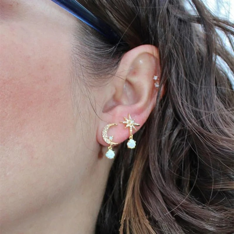 Pendientes clásicos de perlas Estrella