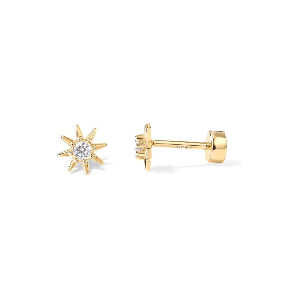 Pendientes Destello Solar | Dorados