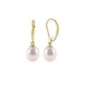 Boucles d'Oreilles Pendantes Perle | Dorées